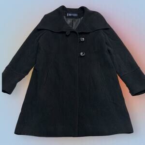 ANNE KLEIN Women’s Medium Black Wool Coat
